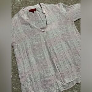 Jennifer Lopez sequin v-neck pullover